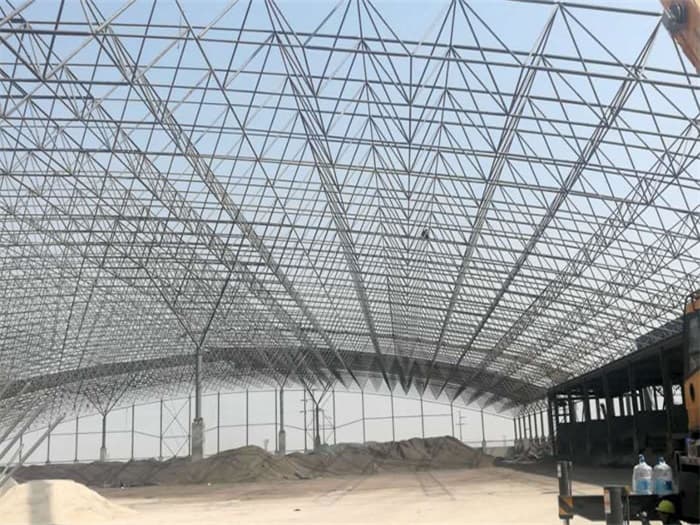 营口钢厂料仓网架工程